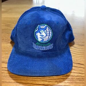 Vintage Minnesota Timberwolves Corduroy Hat - Royal Blue